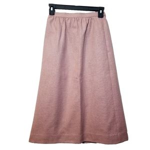 Long Textured Vintage Pastel Pink Skirt